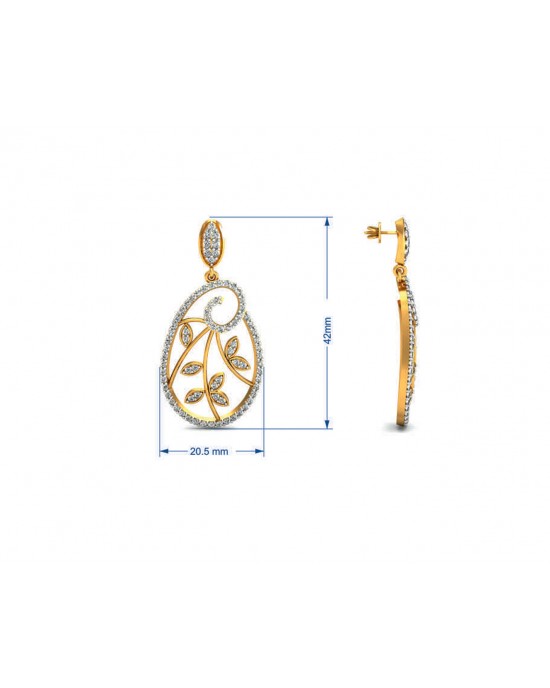 Bela Diamond Dangle Drop Earrings Bela Diamond Dangle Drop Earrings