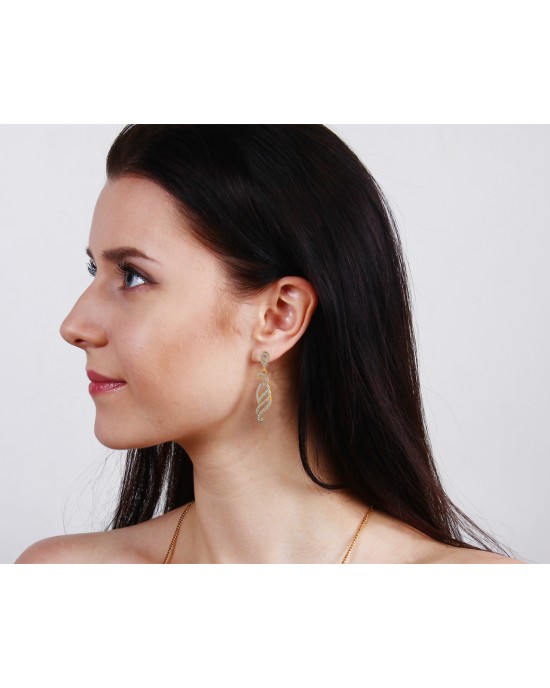 Alka Diamond Dangle Drop Earring Alka Diamond Dangle Drop Earring