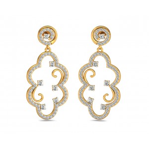 Anan Diamond Gold Danglers