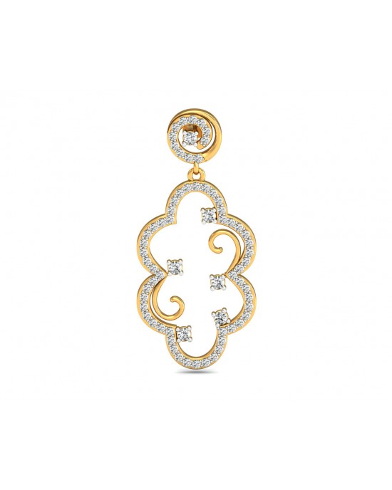 Anan Diamond Gold Danglers Anan Diamond Gold Danglers