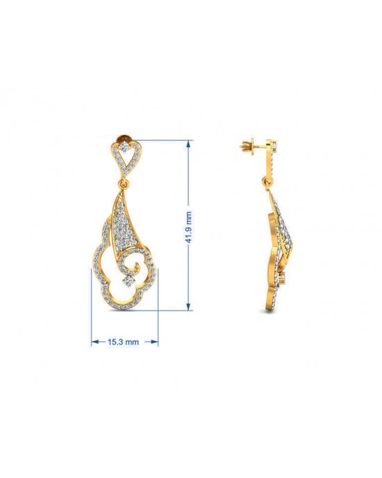 Devya Diamond Dangle Drop Earrings Devya Diamond Dangle Drop Earrings