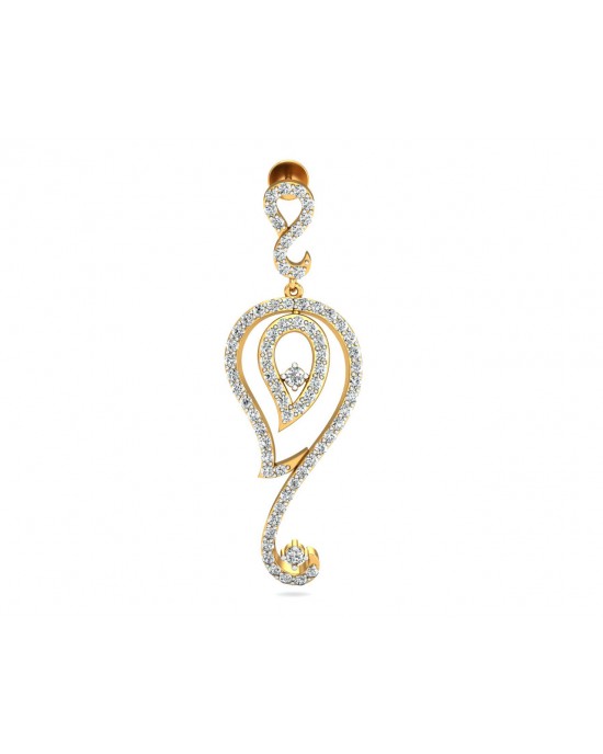Paisley Diamond Earrings in Gold Paisley Diamond Earrings in Gold