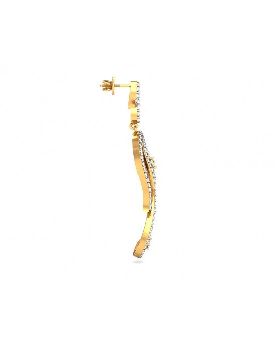 Paisley Diamond Earrings in Gold Paisley Diamond Earrings in Gold