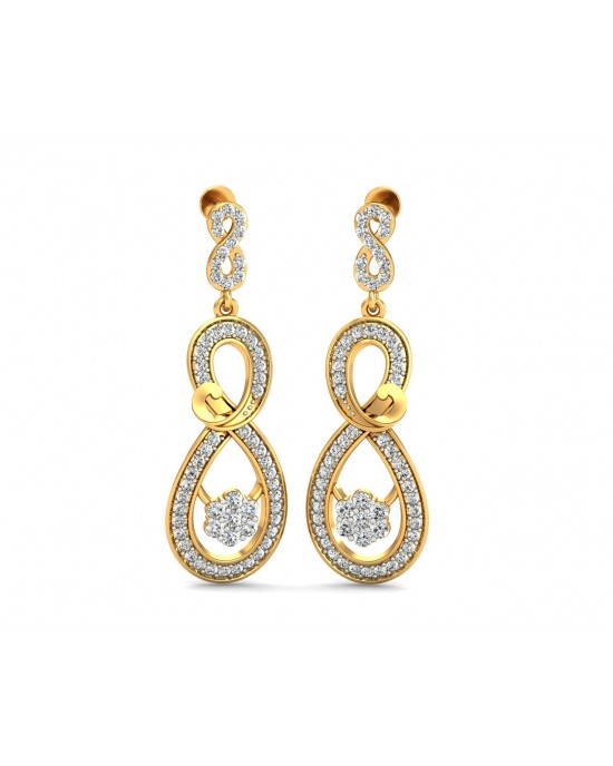 Infinity Dangle Drop Diamond Earrings Infinity Dangle Drop Diamond Earrings