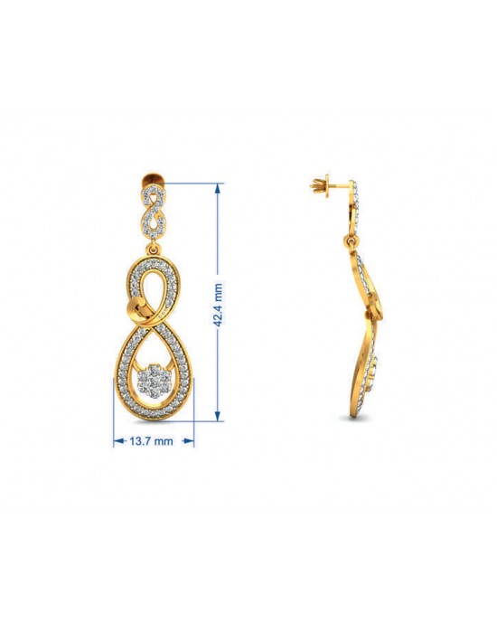 Infinity Dangle Drop Diamond Earrings Infinity Dangle Drop Diamond Earrings