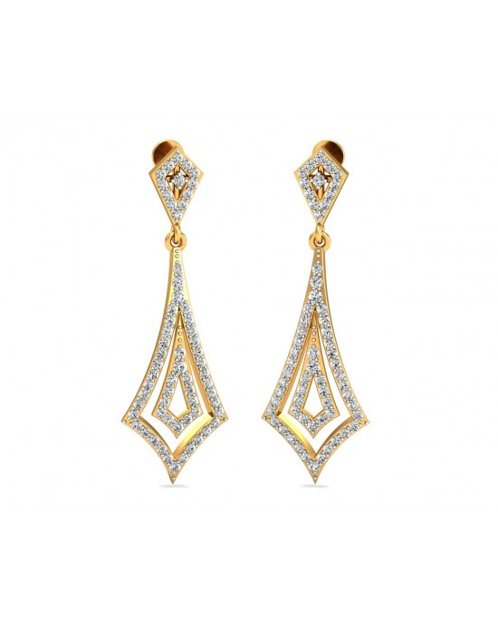Sia Diamond Danglers In Gold Sia Diamond Danglers In Gold