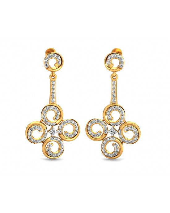 Contemporary Club Diamond Danglers Contemporary Club Diamond Danglers