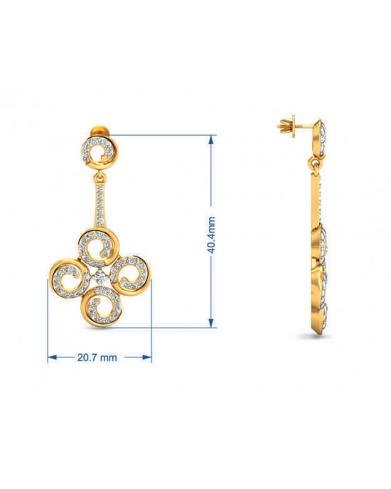 Contemporary Club Diamond Danglers Contemporary Club Diamond Danglers