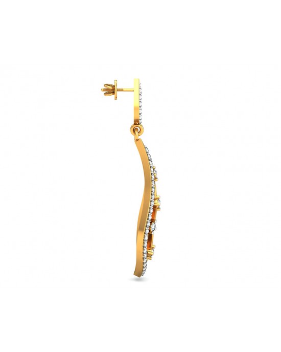 Rai Long Diamond Earrings in Gold Rai Long Diamond Earrings in Gold