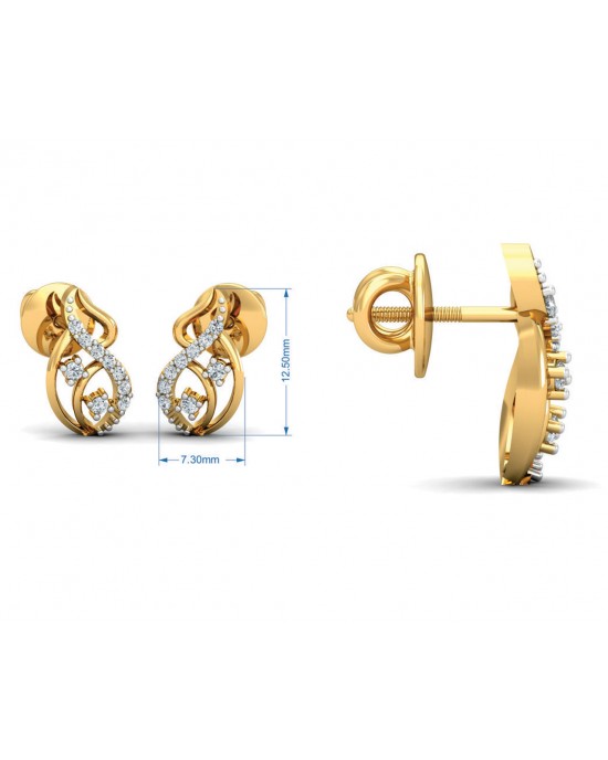 Deena Round Brilliant Cut Diamond Earrings Deena Round Brilliant Cut Diamond Earrings