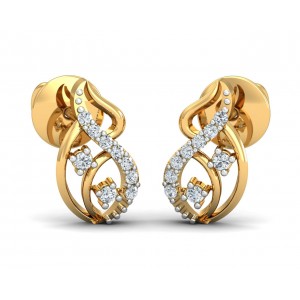 Deena Round Brilliant Cut Diamond Earrings