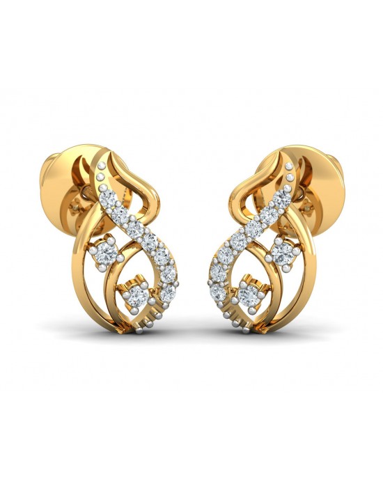 Deena Round Brilliant Cut Diamond Earrings Deena Round Brilliant Cut Diamond Earrings