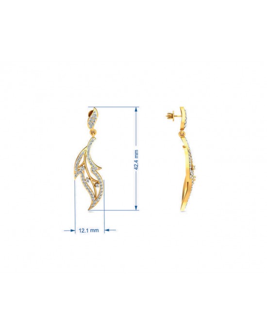 Friya Long Diamond Danglers Friya Long Diamond Danglers