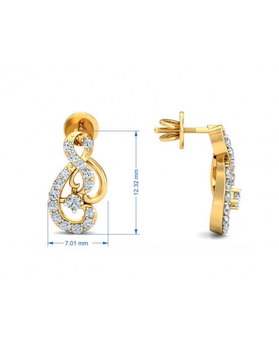 Deiva Round Brilliant Diamond Earrings Deiva Round Brilliant Diamond Earrings