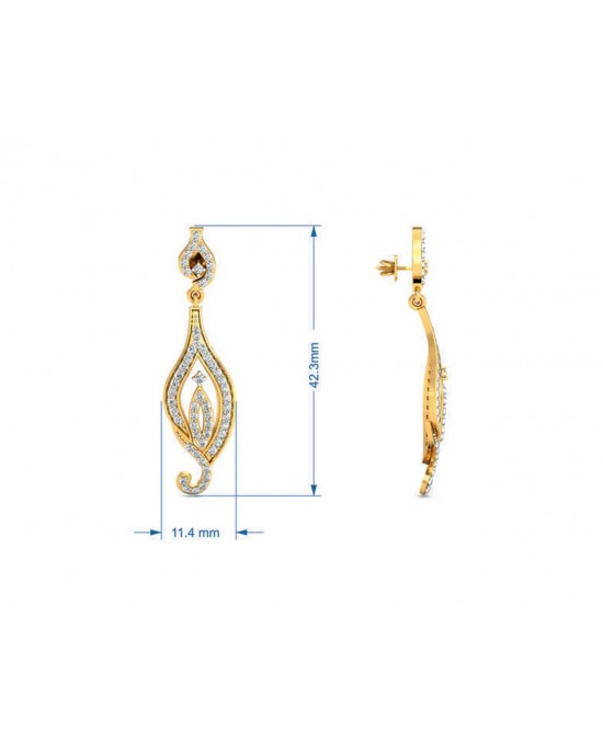 Cass Long Diamond Earrings Cass Long Diamond Earrings