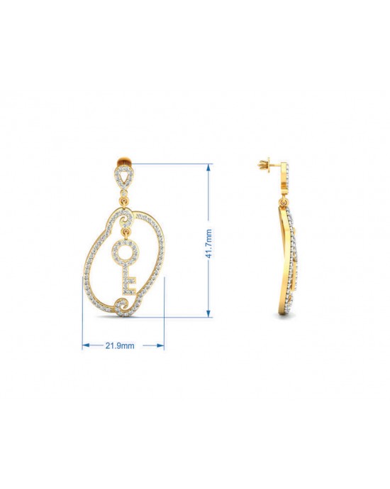 Key To My Heart Long Earrings Key To My Heart Long Earrings