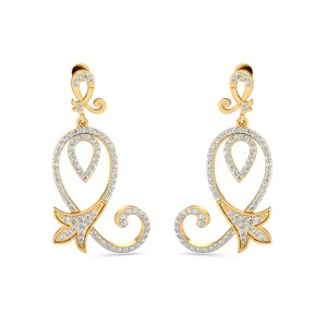 Cady Brilliant Diamond Earrings in Gold