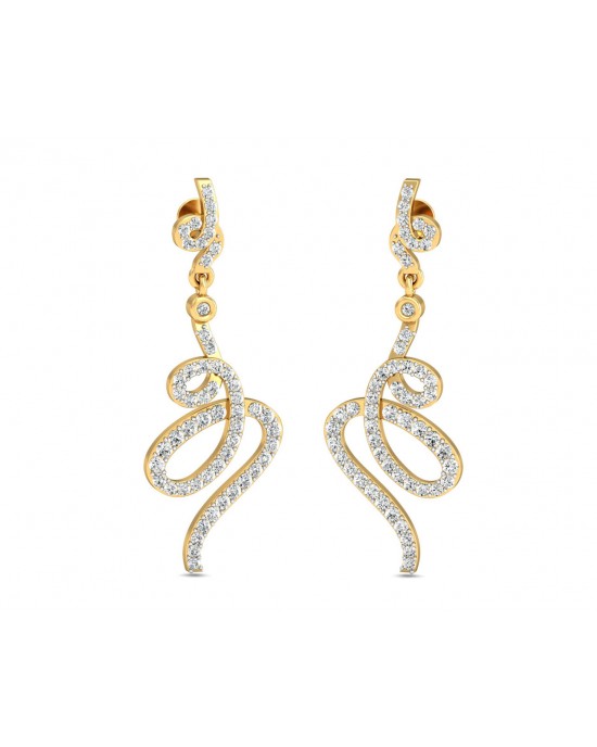Fatina Long Diamond Danglers Fatina Long Diamond Danglers