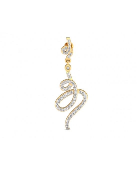 Fatina Long Diamond Danglers Fatina Long Diamond Danglers