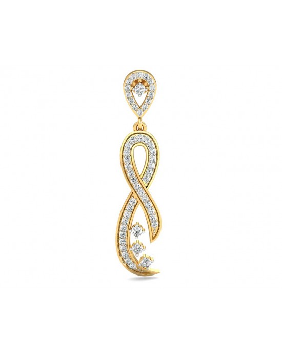 Fraya Long Diamond Danglers in Gold Fraya Long Diamond Danglers in Gold