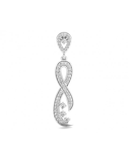 Fraya Long Diamond Danglers in Gold Fraya Long Diamond Danglers in Gold