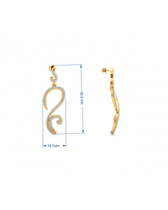 Farrah Long Diamond Earrings Farrah Long Diamond Earrings