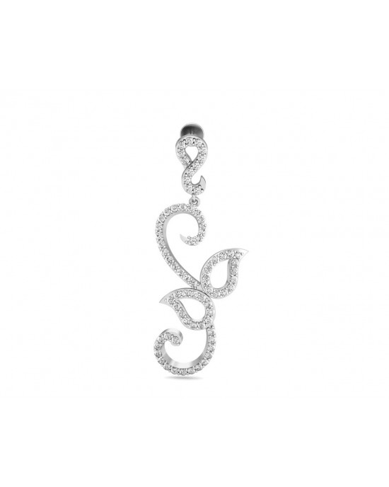 Flor Long diamond Earrings Flor Long diamond Earrings