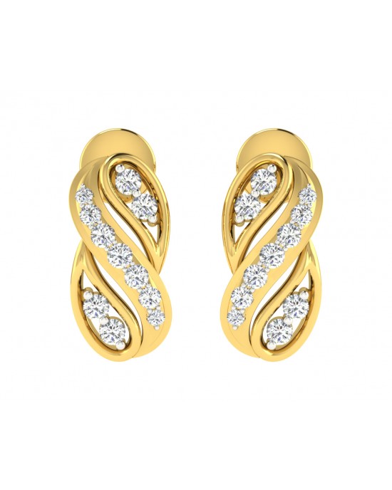 Celina Diamond Earrings in Gold Celina Diamond Earrings in Gold
