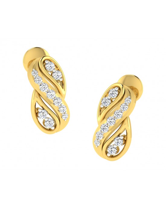 Celina Diamond Earrings in Gold Celina Diamond Earrings in Gold