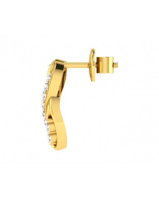 Celina Diamond Earrings in Gold Celina Diamond Earrings in Gold