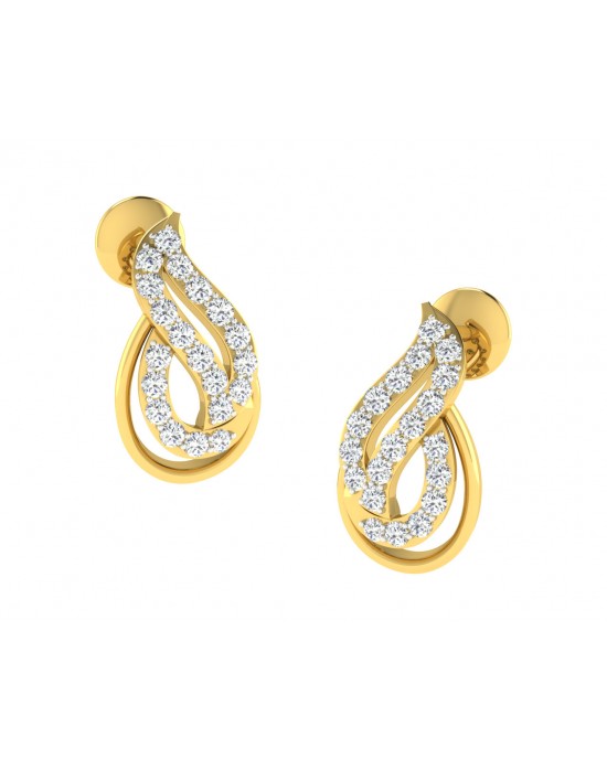 Caylin Diamond Earrings In Gold Caylin Diamond Earrings In Gold