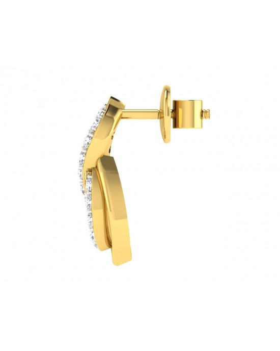 Caylin Diamond Earrings In Gold Caylin Diamond Earrings In Gold