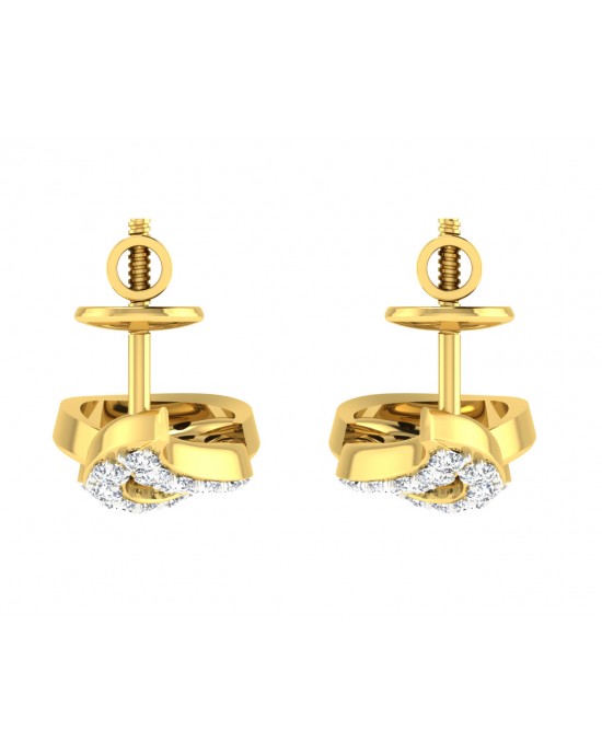 Caylin Diamond Earrings In Gold Caylin Diamond Earrings In Gold