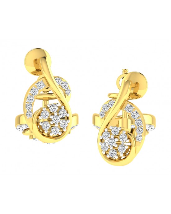 Leba Diamond Earrings In Gold Leba Diamond Earrings In Gold
