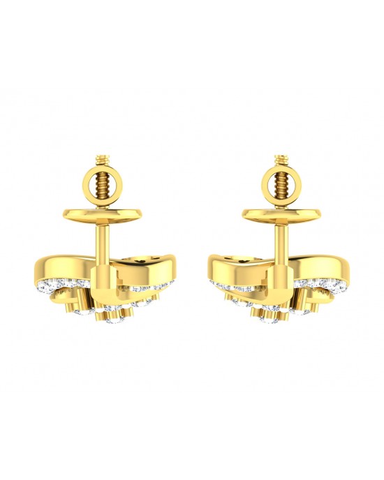 Leba Diamond Earrings In Gold Leba Diamond Earrings In Gold