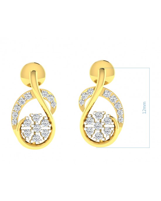 Leba Diamond Earrings In Gold Leba Diamond Earrings In Gold