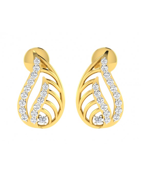 Leza Diamond Earrings in Gold