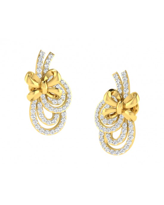 Hali Diamond Earrings in Gold