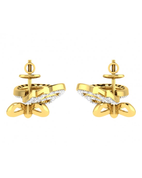 Hali Diamond Earrings in Gold
