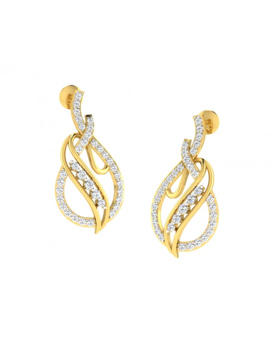 Eliza Diamond Earrings in Gold Eliza Diamond Earrings in Gold