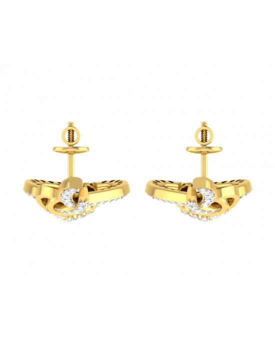 Eliza Diamond Earrings in Gold Eliza Diamond Earrings in Gold