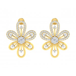 Rhea Diamond Earrings in Gold