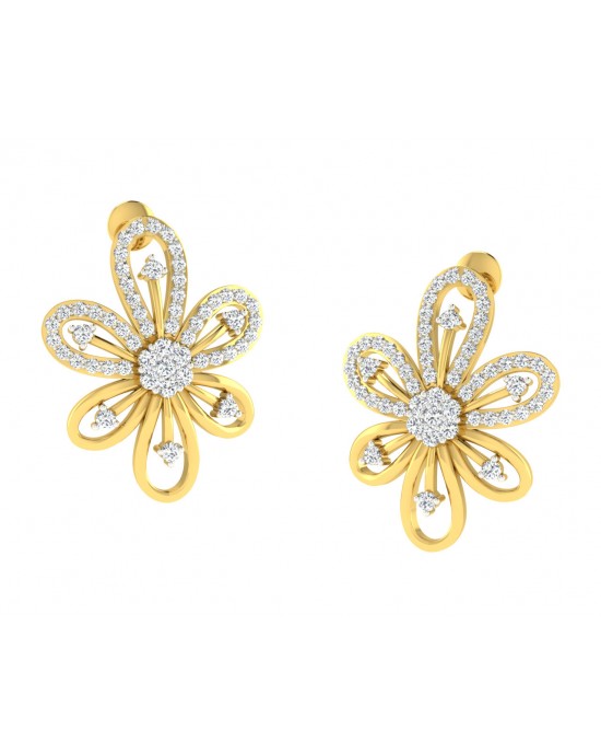 Rhea Diamond Earrings in Gold Rhea Diamond Earrings in Gold