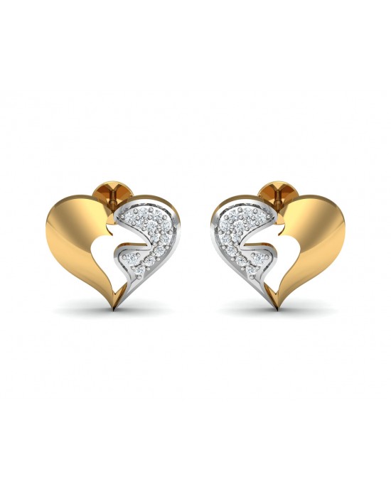 Pana Diamond Heart Earrings Pana Diamond Heart Earrings