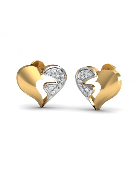 Pana Diamond Heart Earrings Pana Diamond Heart Earrings