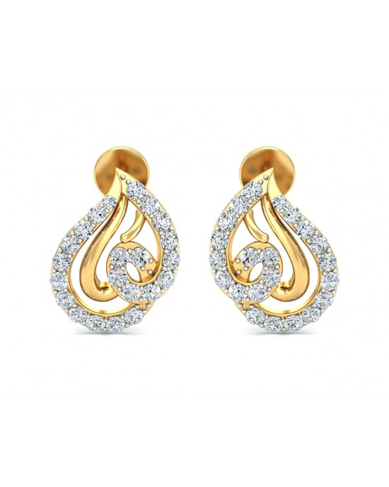 Genn Diamond Earrings In Gold Genn Diamond Earrings In Gold