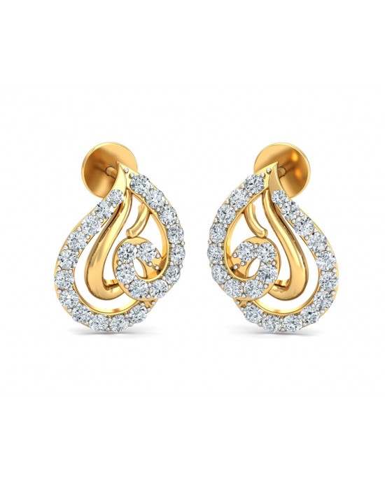 Genn Diamond Earrings In Gold Genn Diamond Earrings In Gold