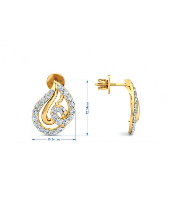 Genn Diamond Earrings In Gold Genn Diamond Earrings In Gold