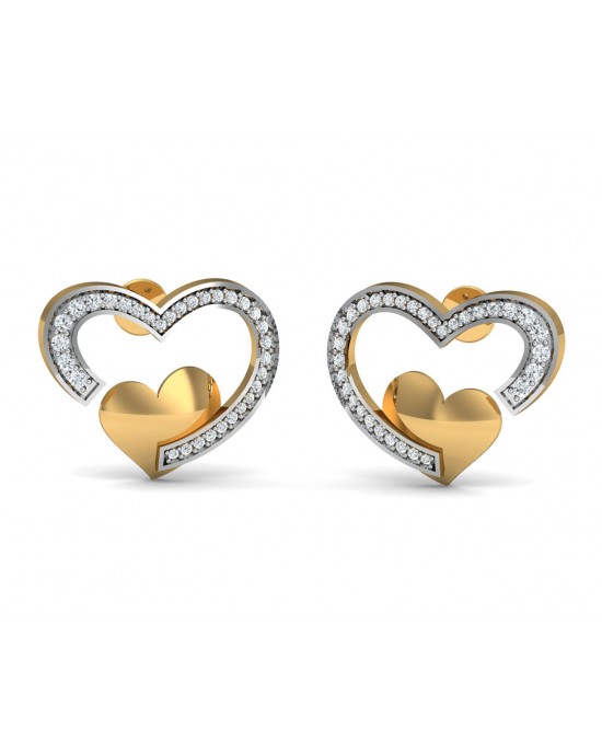 Fiona Diamond Heart Earrings Fiona Diamond Heart Earrings