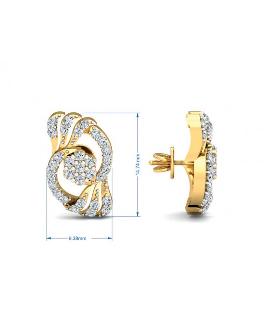 Inara Diamond Earrings in Gold Inara Diamond Earrings in Gold